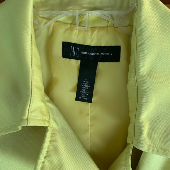 INC Yellow Double-Breasted Women's Jacket - Picture 3 of 3